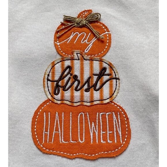 Mud Pie My first Halloween two piece set pumpkins 3-6m NWT 1st holiday onesie pa - Picture 4 of 5